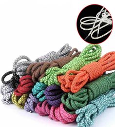 100 cm 10 paires chaussures fluorescentes en dentelle Sport Shoelaces Fashion Sneaker Shoe Strings 3M Round Round Reflective Corde Shoelace6388144