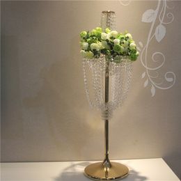 100 cm lang bruiloft kristal tafel middelpunt bloem stand weg hoofd bruiloft decoratie thuis party decor