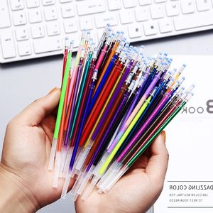 100 colores recambios de bolígrafo de gel con purpurina marcador artesanal recargas de tinta de bolígrafo de neón fluorescencia Pastel metálica para libros para colorear dibujo 240105