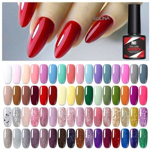 100 Colors Nail Gel Nee Jolie Soak Off Gel Polish Glue New Flash Powder Solid Color Rubber Frosted Seal Gel Nail Polish 8.5ml Free Shipping