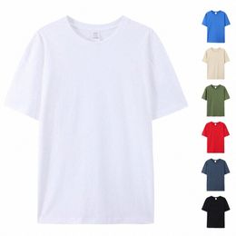 100% Cott blanc T-shirt unisexe haute qualité col rond T-shirt hommes Herren T-shirt Uomo T-shirt Homme Cot Franela De Algod J70I #