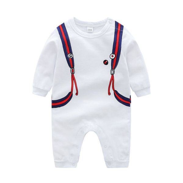 100% algodón 0-2 años mamelucos de diseñador para niños bebés niñas manga corta monos de manga larga ropa para niños GU0010