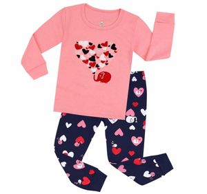 100 pijamas de algodón para bebés, pijamas con corazón bordado para niños, pijamas para niños de 27 años, ropa de dormir para niños039s, ropa de dormir para bebés, Pijama5243692