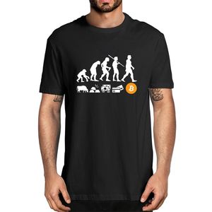 100% coton Bitcoin évolution de l'argent crypto-monnaie BTC investisseurs drôle unisexe surdimensionné hommes nouveauté T-Shirt femmes T-Shirt décontracté 220224