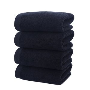 100% coton noir bain main libre conception personnalisé nom de l'entreprise anniversaire vacances salutations broderie serviette 220616