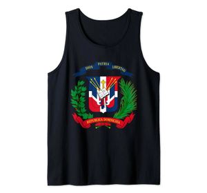 Armoiries 100% coton Republica Dominicana Bandera Tabbain de drapeau dominicain Men Black T-shirts taille S-3XL 240419