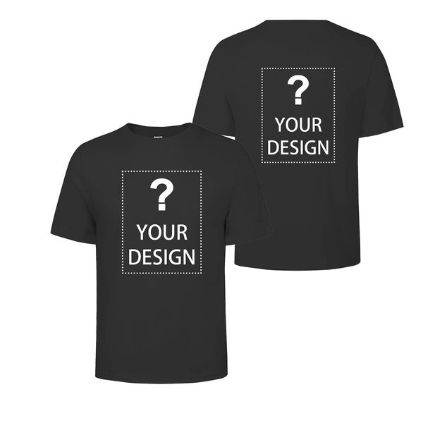 T-shirt personnalisé 100% coton Rendez votre texte de design Men Femmes Imprimé Cadeaux de conception originaux Tshirt 240428