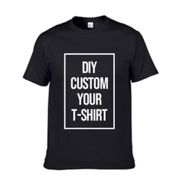 100% algodón camiseta personalizada Haga su texto gráfico exclusivo Camisetas Hombres Mujeres Imprimir Diseño original Novedad Regalo DIY Tees 220609