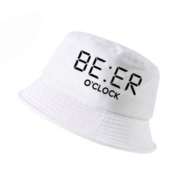100% de algodón Cerveza divertida Oclock Men Fisherman Hats Cool Summer Men Funny Women Bucket Bucket Panama Fishing Cap291h