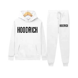 100% katoenen hoodrichuk hooides sportset hoogwaardige wollen handdoek geborduurde hoodies 2023 winter sport hoodie heren hoodrich tracksuit dd