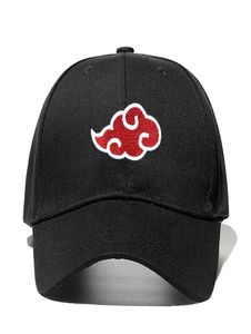 100% katoen Japans Logo Anime Dad Hat Uchiha Family Logo Borduurwerk Baseball caps Blk SnapBK HATS5382509