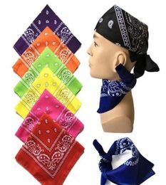 100 COTON Lot Douzaine Bandanas 12 PCS Couleurs Mélangées Écharpe Bandeau Extérieur Main Wrap Pour Homme Femmes GD2623210