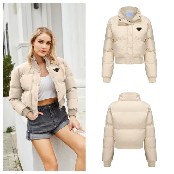 Prrrra marque créateur de mode doudoune courte pour femme Parka femme P-ra 23 nouveau manteau court en coton pour femme hiver épaissi chaud manteau ample loisirs en plein air