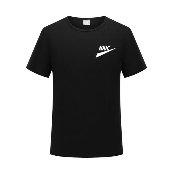 Camisetas 100% de algodón para hombre, camisetas de estilo Hip Hop con estampado de logotipo de marca de moda de verano 2022, camisetas de cuello redondo de manga corta en blanco y negro de alta calidad