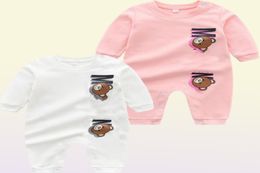 100 vestiti per neonati in cotone set neonati per ragazzi ragazze pagliaccetti lettera di lusso tute a maniche lunghe casual per bambini abbigliamento per bambini3890982