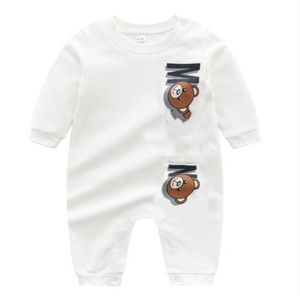 100% Katoen Pasgeboren Baby Kleding Set Baby Jongens Meisjes Rompertjes Luxe Brief Lange Mouwen Jumpsuits Casual Kids Baby Kleding