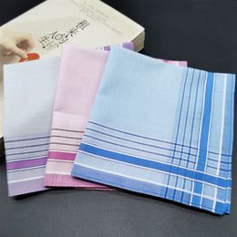 100% katoen plaid zakdoek vrouwen mannen tafel satijn hankerchiefs handdoek volwassen vierkant gebreide zweet-absorberende washanddoek 28 * 28cm bh4222 tyj