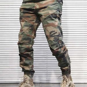 100% katoen Retro Mannen Streetwear Camouflage Cargo Pants Army Green Military Pockerts Jogger Homme Merk Casual Harem Broeken 211201