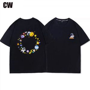 100% coton Summer Cartoon Astronaut Print T-shirt Casual Mignon All-Match Couple Vêtements Hip Hop Harajuku Funny Tops à manches courtes 220713