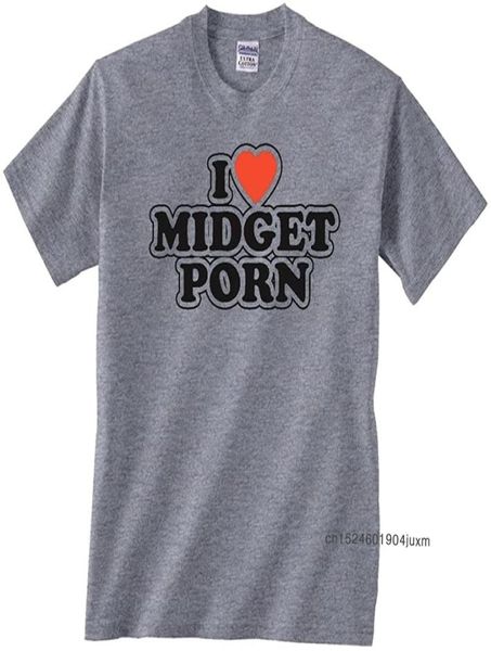 Camisetas 100 de algodón, camisetas divertidas para hombres, camiseta porno I Love Midget, camisetas novedosas para regalo para adultos, ropa 2207058079282