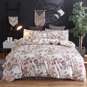 100% katoen driedelige beddengoed sets volledige koning queen size bloem gedrukt quilt cover kussensloop Amerikaanse landelijke stijl bed dekbedden levert op voorraad