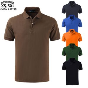 100 coton Top qualité été hommes polos chemises vêtements de sport t-shirts XS 5XL couleur unie à manches courtes Homme vêtements de mode 220606