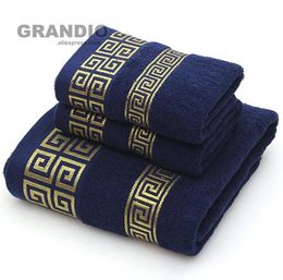100 katoenen handdoek set badkamer geometrische patroon badhanddoek voor volwassenen gezicht handdoeken Turry Washhandel reissport8500746