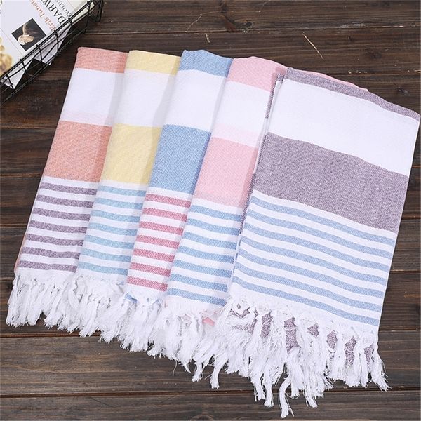 100% coton serviette turc coton bain plage spa sauna yoga frangé jacquard serviette tapis magique couverture portable serviette de sable voyage Y200428