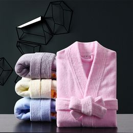 100% Katoenen Toweling Terry Robe Kids Cartoon Robe Boygirls Hooded Robe Winter Warm Bathrobe Soft Sleephebobe Kids Casual HomeEwear 210203
