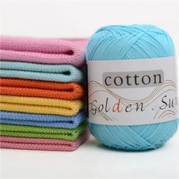 100 coton fil pour les fils à tricoter à la main et crochet 8 plis plis plis couverture de pull 50g 200m aiguille douce 240411