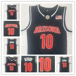 100% Ed NCAA Arizona Wildcats # 10 Maillot de basket-ball Mike Bibby College Maillots Bleu Marine Livraison gratuite