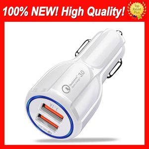 100% Fit Car USB Charger QC 3.0 fast charge 3.1A Quick Charge car charger Dual USB Fast Charging phone For Cell Phone Hot Mobile Car Charger
