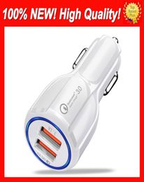 100 Fit Car USB Charger QC 30 Fonde rapide 31A Charge de charge rapide Chargeur Double USB Téléphone de charge rapide pour téléphone portable Mobile C2244831