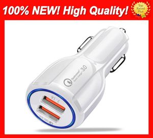 100 ajustement Car USB Charger QC 30 Charge rapide 31a Chargeur rapide Chargeur Double USB Téléphone de charge rapide pour téléphone portable Mobile C7632128