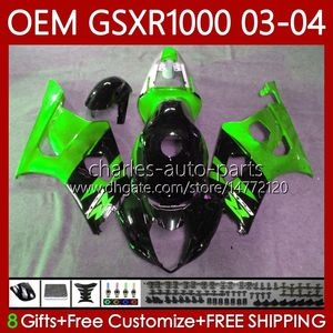 100% Fit OEM Carrosserie Pour SUZUKI GSX-R1000 1000CC K3 03-04 Carénage 67No.173 GSXR 1000 CC GSXR1000 03 04 GSXR-1000 K 3 GSX R1000 2003 2004 Corps de moulage par injection Vert clair