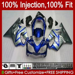 100% Fit OEM-VALINGEN VOOR HONDA CBR 600F4 600FS 600 F4 FS CC 99-00 Body 54NO.227 600CC CBR600 F4 CBR600F4 99 00 CBR600FS Grijs Blauw 1999 2000 Injectie Mold Carrosserie