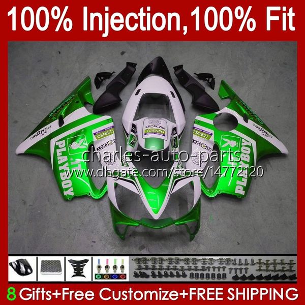 Carenados OEM 100% aptos para HONDA CBR 600F4 600FS 600 F4 FS CC 99-00 Cuerpo 54No.220 600CC CBR600 F4 CBR600F4 99 00 CBR600FS 1999 2000 Molde de inyección Carrocería Verde claro