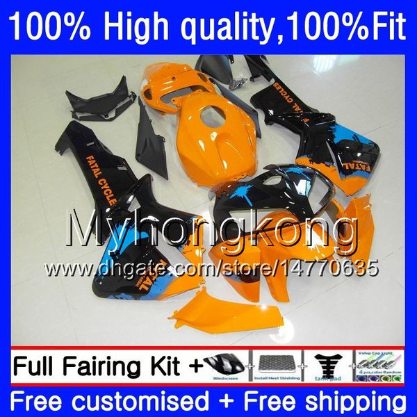 100% Fit OEM Pour HONDA CBR600RR CBR600 RR CBR600F5 600CC 48HM.95 CBR 600 CC RR F5 05 Orange Noir 06 CBR 600RR 2005 2006 Carénages d'injection