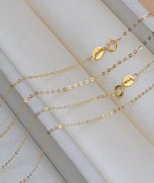 100 véritable chaîne en or 18 carats 18 pouces AU750 Collier Collier Pendant Wendding Party Gift For Women 1PCSLOT4770037