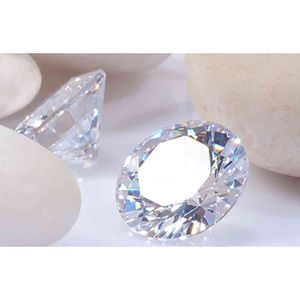 Moissanite 100% authentique, 2 carats, couleur D VVS1, coupe ronde, ample, pour bague, grandes pierres précieuses, avec certificat de réussite du Test de diamant