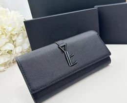 100% cuir véritable luxueux portefeuilles 10A qualité supérieure femmes caviar sac à main embrayage porte-cartes luxe designer portefeuille pli woc longs portefeuilles avec numéro de série
