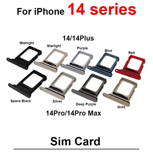 100% genuino nuevo Dual/Single Sim bandeja soporte para tarjeta Sim piezas de repuesto para iPhone 14/14 PLUS 14 Pro Max