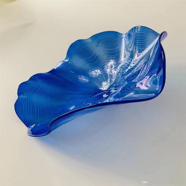 Hängeplatten aus 100 % mundgeblasenem Muranoglas Dale Chihully Murano-Platten aus mundgeblasenem Glas Elegante Tiffany-Buntglas-Wandlampen279Q