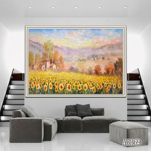 100% pintado A mano pintura al óleo de paisaje impresión moderna pintura en lienzo decoración de pared del hogar arte A 3369