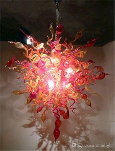 Lustre d'art en verre de Murano soufflé à la main à 100% sur mesure à économie d'énergie LED Source de lumière Lustre en verre d'art moderne pour décor de villa