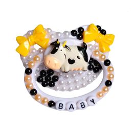 100% fait à la main mignon petite vache modèle taille adulte sucette adulte bébé sucette Silicone papa fille 231229