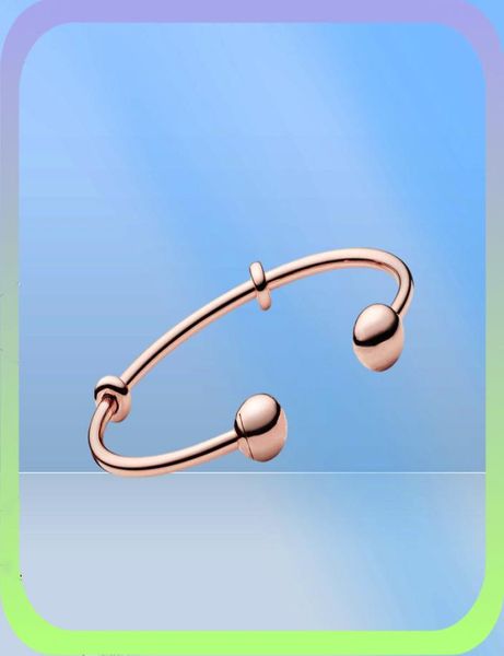 100% High Polish 925 Bracelet de style chaîne en argent sterling ou ouvert Silver Moments Fit European Charm Fashion Wedding Making For Women Gifts9477054