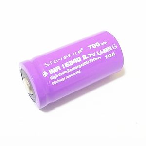 Batería de litio recargable ICR 123A / 16340 700mAh 10A 3.7V. Vista batería 100% Alta Calidad