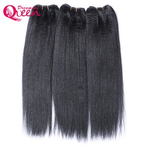 Faisceaux de cheveux Yaki clairs brésiliens cheveux humains vierges Yaki grossier Inde Yaki tisse 100% cheveux non transformés couleur naturelle 3 pièces livraison gratuite