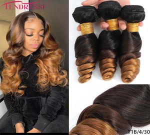 100 cheveux humains ombre paquets de cheveux en vagues 34 PCS T1B30 T1B99J T1B430 Naturel Weave Virgin Vierge Brésilien Hair 23 Tons T4379747